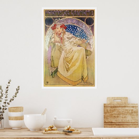 Alphonse Mucha. Princezna Hyacinta, 1911 Poster (Keuken)