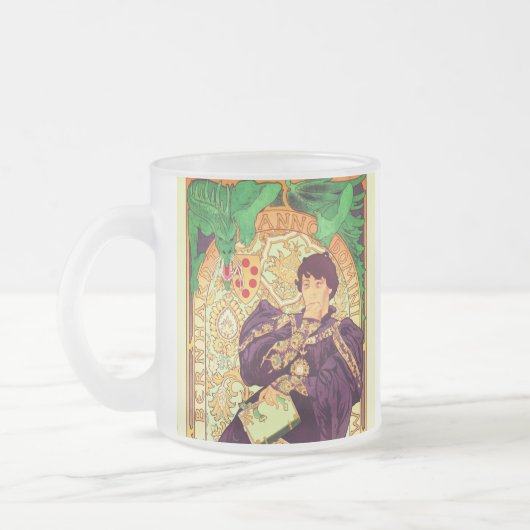Alphonse Mucha Prins en Draak Matglas Koffiemok (Links)