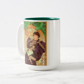 Alphonse Mucha Prins en Draak Tweekleurige Koffiemok (Voorkant links)