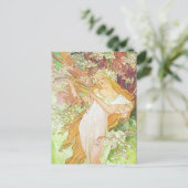 Alphonse Mucha Printemps/Spring, 1896 Briefkaart (Staand voorkant)
