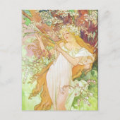 Alphonse Mucha Printemps/Spring, 1896 Briefkaart (Voorkant)