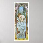 Alphonse Mucha. Repo's De La Nuit/Nocturnal Slumbe Poster (Voorkant)