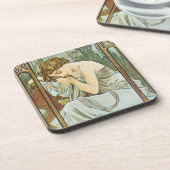 Alphonse Mucha Repos de la Nuit Onderzetter Set (Linkerzijde)