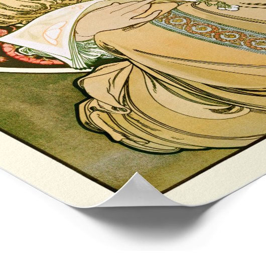 Alphonse Mucha Rêverie Daydream CC0879 Art Nouveau Poster (Hoek)