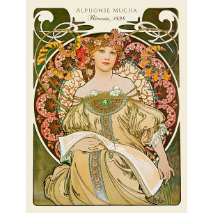 Alphonse Mucha Rêverie Daydream CC0879 Art Nouveau Poster