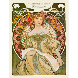 Alphonse Mucha Rêverie Daydream CC0879 Art Nouveau Poster