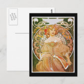 Alphonse Mucha Reverie Daydroom Briefkaart (Voorkant / Achterkant)