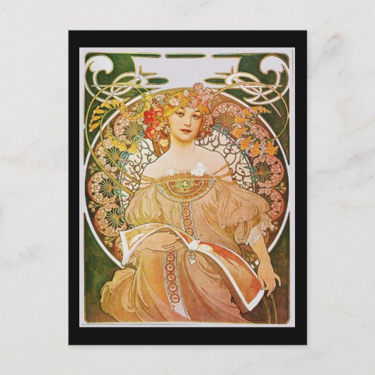 Alphonse Mucha Reverie Daydroom Briefkaart (Voorkant)