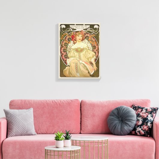 Alphonse Mucha Rêverie Daydroom CC0103 Art Nouveau Canvas Afdruk (Insitu (Woonkamer))