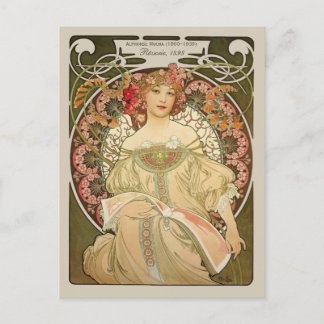 Alphonse Mucha Rêverie Daydroom CC0877 Art Nouveau Briefkaart