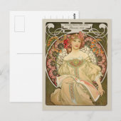 Alphonse Mucha Rêverie Daydroom CC0877 Art Nouveau Briefkaart (Voorkant / Achterkant)