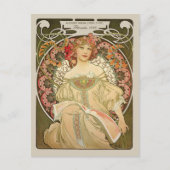 Alphonse Mucha Rêverie Daydroom CC0877 Art Nouveau Briefkaart (Voorkant)