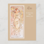 Alphonse Mucha roos Flower Series Briefkaart (Voorkant)