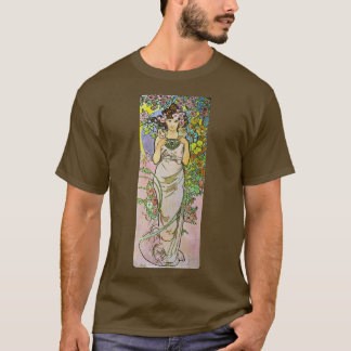Alphonse Mucha Roos T-shirt