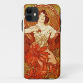 Alphonse Mucha Ruby Design Phone Case (Achterkant)