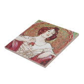 Alphonse Mucha Ruby Tegeltje (Zijkant)