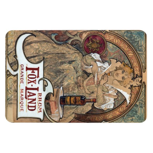 Alphonse Mucha Rum Magnet Magneet (Horizontaal)
