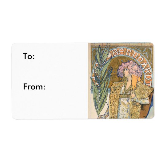 Alphonse Mucha - Sarah Bernhard Painting Etiket (Voorkant)