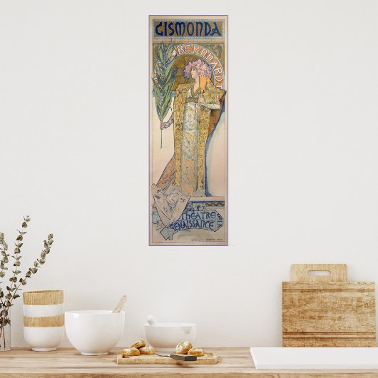 Alphonse Mucha - Sarah Bernhard Painting Poster (Keuken)