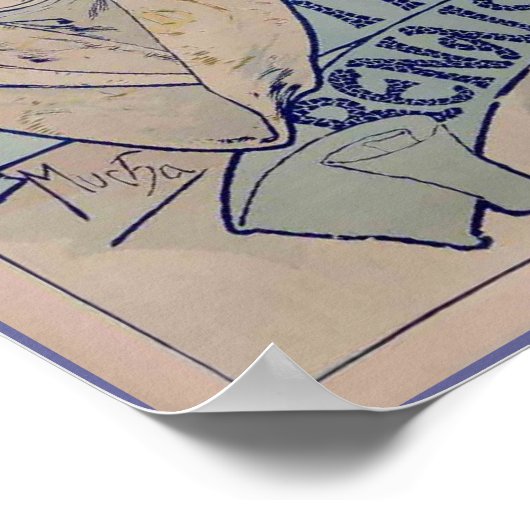 Alphonse Mucha - Sarah Bernhard Painting Poster (Hoek)