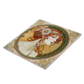 Alphonse Mucha Sarah Bernhardt Art Nouveau Ceramic Tegeltje (Zijkant)