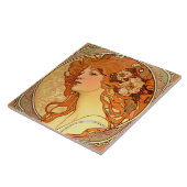 Alphonse Mucha Sarah Bernhardt Art Nouveau Ceramic Tegeltje (Zijkant)