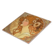 Alphonse Mucha Sarah Bernhardt Art Nouveau Ceramic Tegeltje (Zijkant)