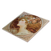 Alphonse Mucha Sarah Bernhardt Art Nouveau Ceramic Tegeltje (Zijkant)