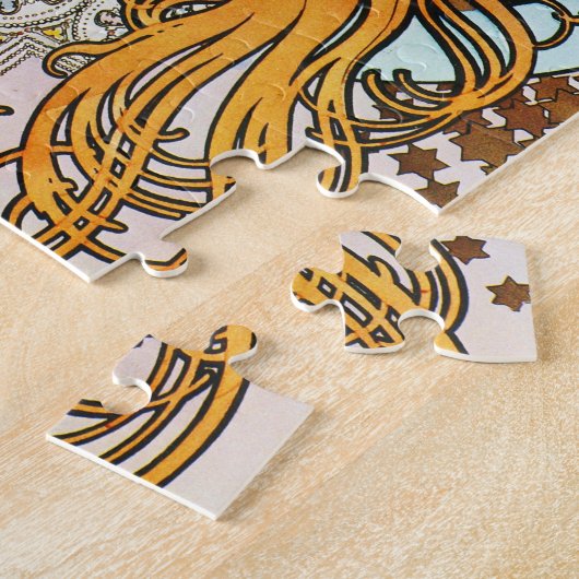 Alphonse Mucha Sarah Bernhardt Art Nouveau Legpuzzel (Zijkant)