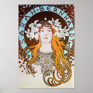 Alphonse Mucha Sarah Bernhardt Art Nouveau Poster