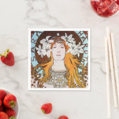 Alphonse Mucha Sarah Bernhardt  Art Nouveau Servet (Insitu)