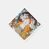 Alphonse Mucha Sarah Bernhardt  Art Nouveau Servet (Hoek)