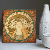 Alphonse Mucha Sarah Bernhardt Art Nouveau  Tegeltje