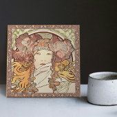 Alphonse Mucha Sarah Bernhardt Art Nouveau  Tegeltje