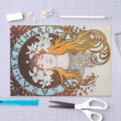 Alphonse Mucha Sarah Bernhardt  Art Nouveau Tissuepapier (Craft)