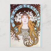 Alphonse Mucha - Sarah Bernhardt Briefkaart (Voorkant)
