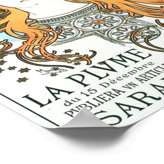 Alphonse Mucha - Sarah Bernhardt Poster (Hoek)