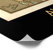 Alphonse Mucha Schilderen op zwart Poster (Hoek)