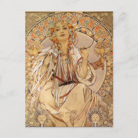 Alphonse Mucha - Slavia Briefkaart (Voorkant)