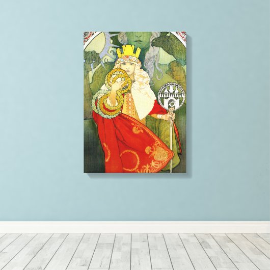 Alphonse Mucha Sokol Festival Canvas Poster (Insitu (Houten vloer))
