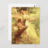 Alphonse Mucha Spirit of Spring Briefkaart (Voorkant / Achterkant)