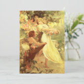 Alphonse Mucha Spirit of Spring Invitation Kaart (Staand voorkant)
