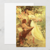 Alphonse Mucha Spirit of Spring Invitation Kaart (Voorkant / Achterkant)