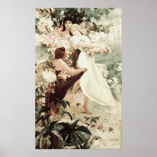 Alphonse Mucha Spirit of Spring Poster (Voorkant)