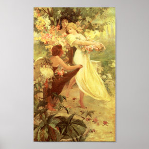 Alphonse Mucha Spirit of Spring Poster
