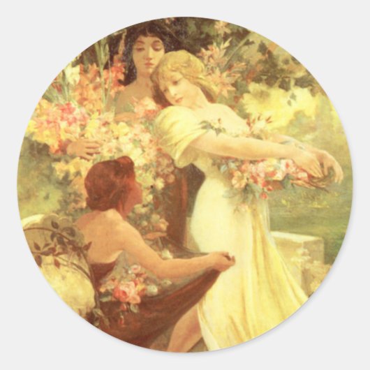 Alphonse Mucha Spirit of Spring Stickers (Voorkant)