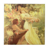 Alphonse Mucha Spirit of Spring Tile Tegeltje (Voorkant)