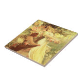Alphonse Mucha Spirit of Spring Tile Tegeltje (Zijkant)