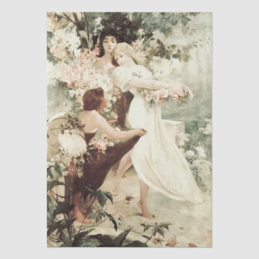 Alphonse Mucha Spirit of Spring Tissuepapier (Voorkant)