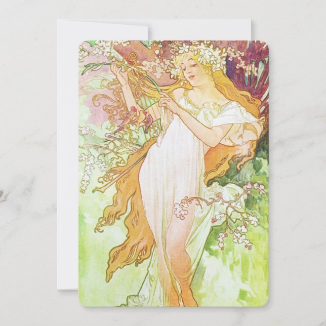 Alphonse Mucha Spring Floral  Art Nouveau (Voorkant)